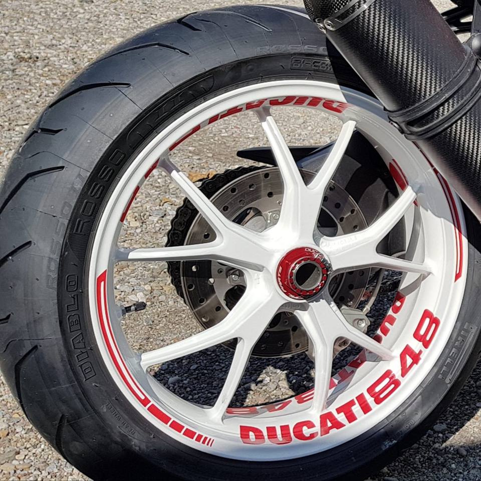 autocollant jante moto, stickers liserets.