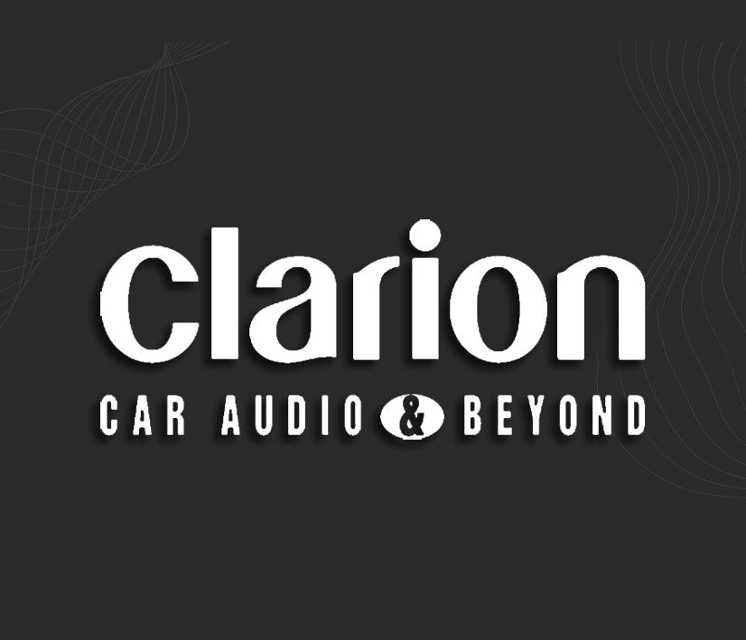 Stickers CLARION car audio autocollant sponsors rallye automobile decals for motorsport.