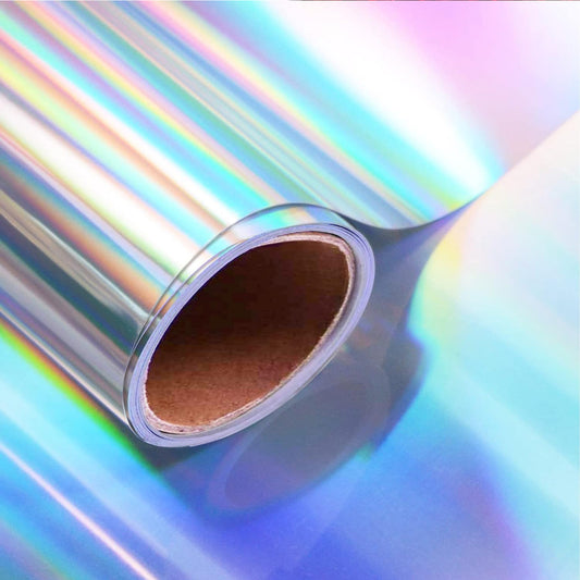Vinyle covering effet HOLOGRAPHIQUE argent, film silver holo effect irridescent.