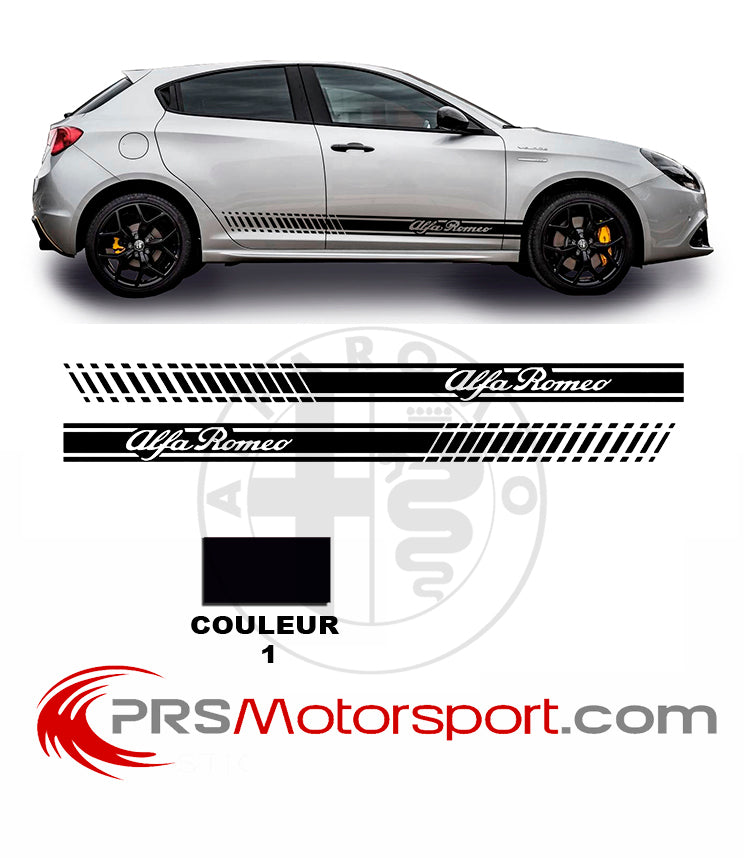 Autocollant kit déco carrosserie ALFA ROMEO, stickers bande latérale pour bas de caisse voiture.