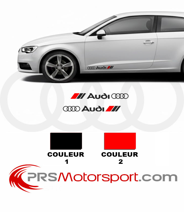 Autocollant Audi portes avant, stickers carrosserie voiture Audi quattro A1 S1 A3 S3, S4, A4, A5, S5, S6, A6.