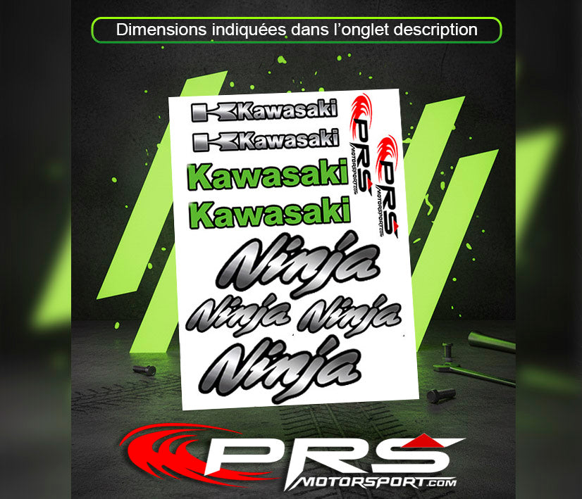 Autocollant moto Kawasaki Ninja stickers réservoir motorcycles decals.
