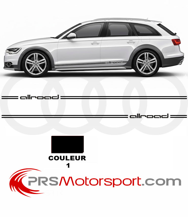 Kit déco autocollant latéral pour Audi Allroad stickers bas de caisse.
