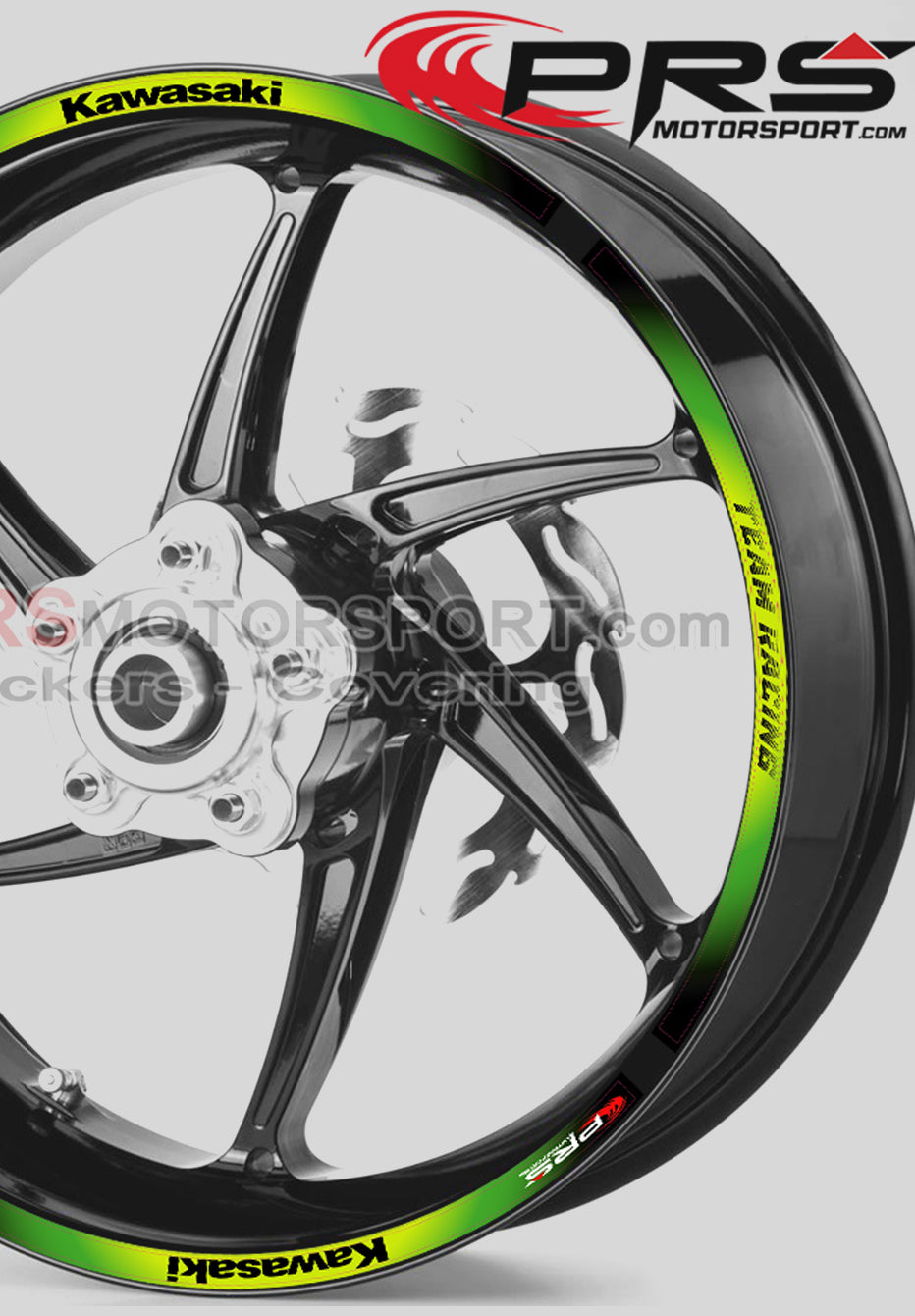 Autocollant jante moto imprimé pour Kawasaki stickers liseret kit déco de jante.