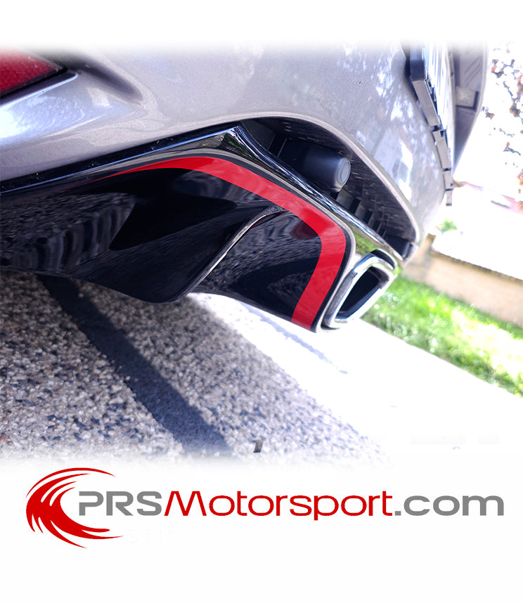 Liseret diffuseur arrière Renault MEGANE 3 RS, stickers pare choc arrière.