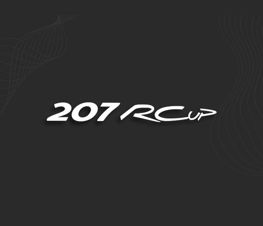 autocollant peugeot stickers 207 RCup RC Cup, décalcomanie carrosserie.  