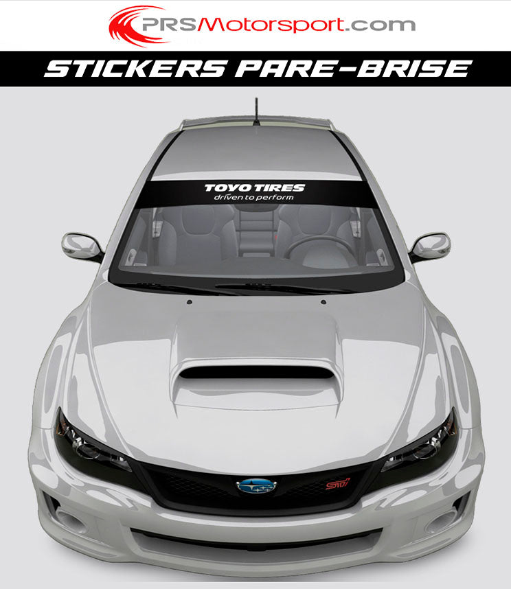 Autocollant pare-brise bande pare-soleil Toyo Tires.