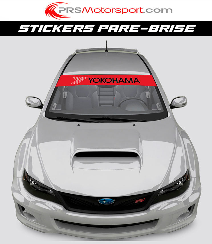 Stickers YOKOHAMA pour pare-brise voiture, bande autocollante pare-soleil.