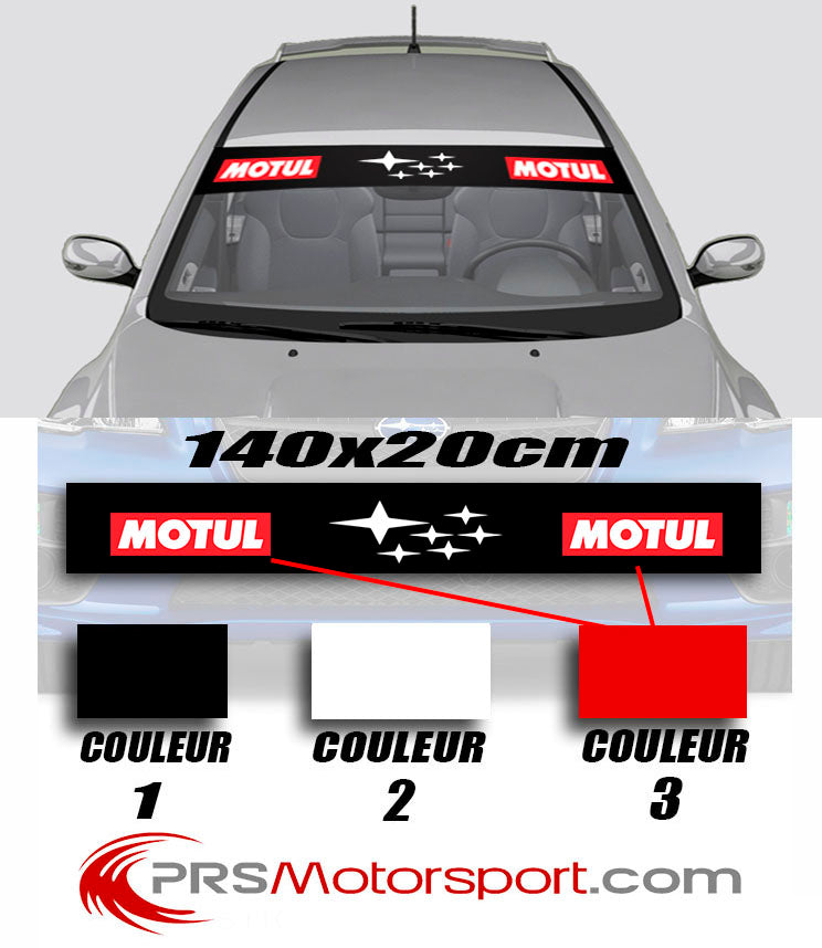 Stickers pare-brise voiture MOTUL, bandeau autocollant pare-soleil subaru.