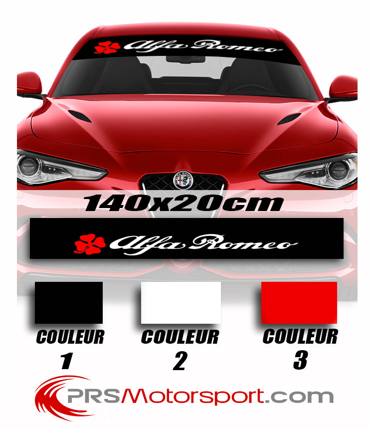 stickers voiture alfa romeo autocollant parebrise pare-soleil.
