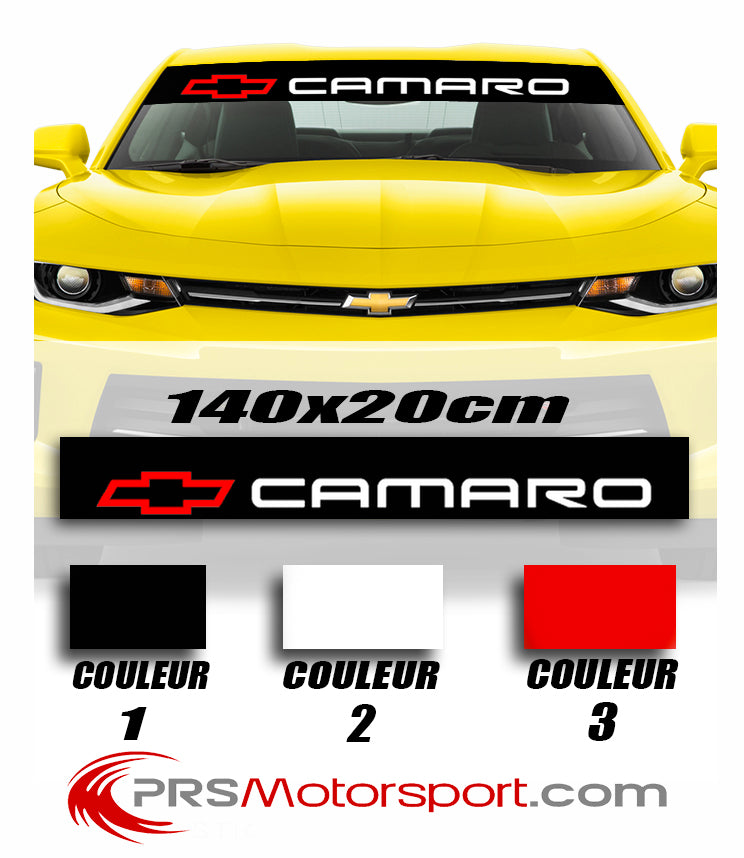 autocollant haut pare-brise chevrolet camaro, stickers pare-soleil voiture.