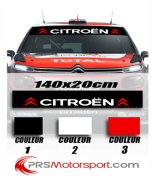 autocollant voiture citroen, stickers pare-brise bande pare-soleil.