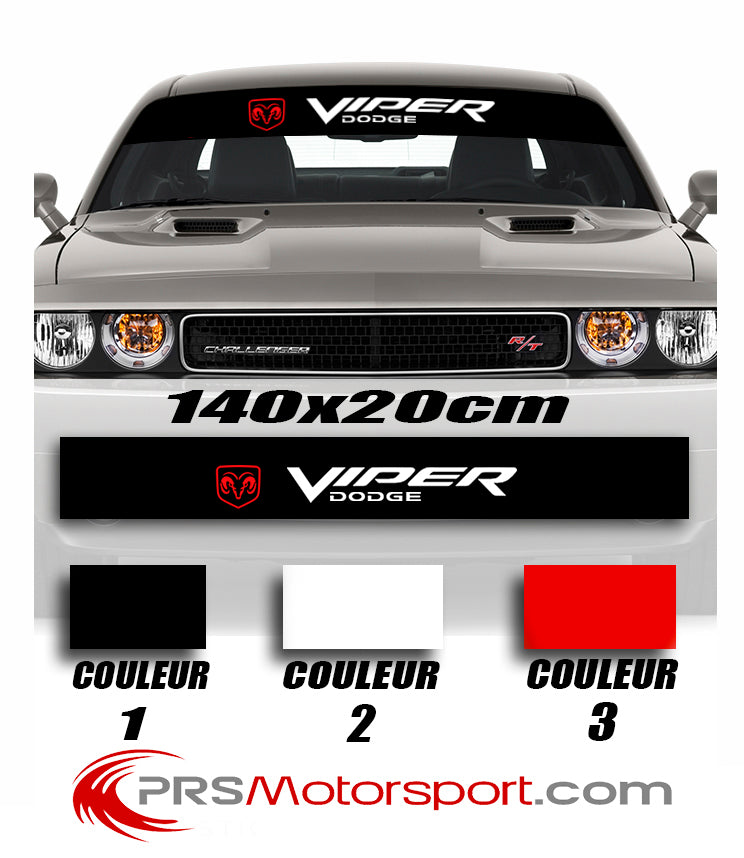 Bandeau pare-soleil, autocollant pare brise DODGE VIPER.