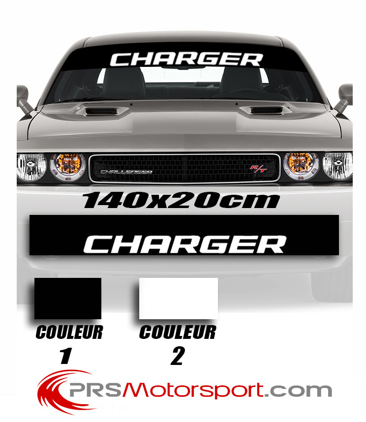 autocollant pare-soleil voiture Dodge Charger, stickers pare-brise.
