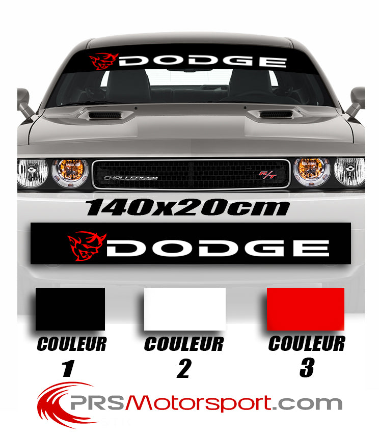 autocollant pare brise voiture, stickers logo dodge demon pare soleil.