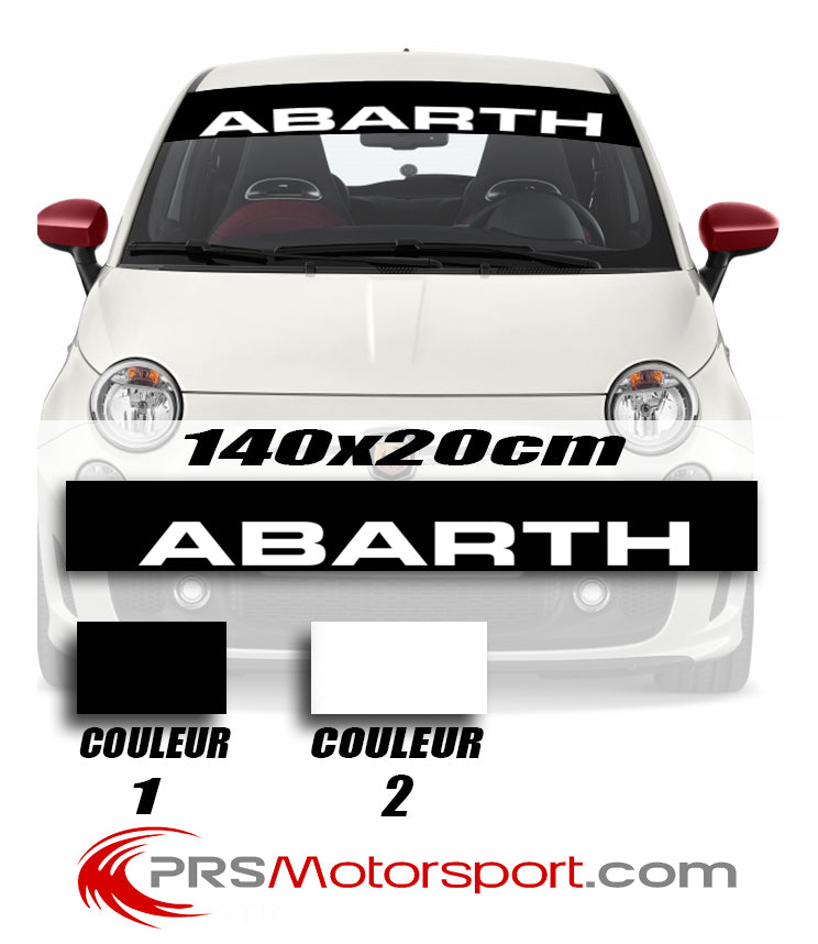 autocollant pare brise fiat 500 abarth, stickers pare soleil.