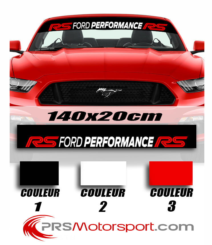 autocollant pare brise voiture FORD PERFORMANCE, stickers pare soleil, ford RS.