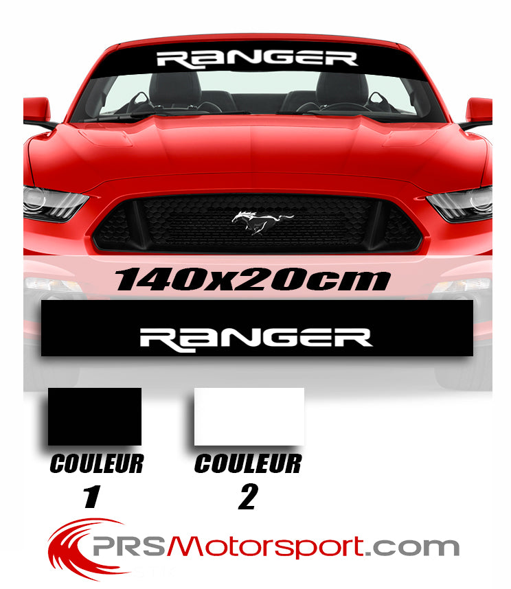 autocollant pare brise 4x4 pick up, stickers bande pare soleil FORD RANGER.