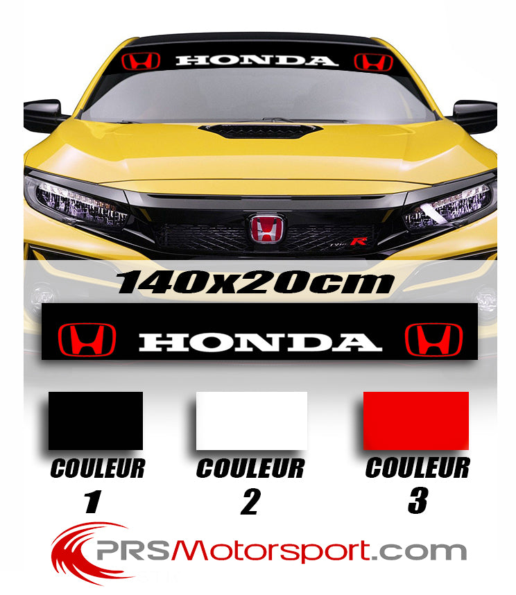 autocollant pare-brise voiture honda, stickers bandeau pare-soleil.