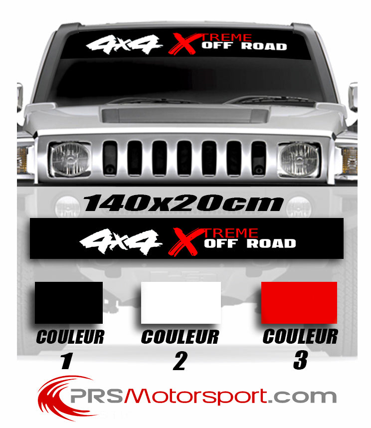 bande pare soleil 4x4 extreme Off Road, autocollant pare brise hummer.