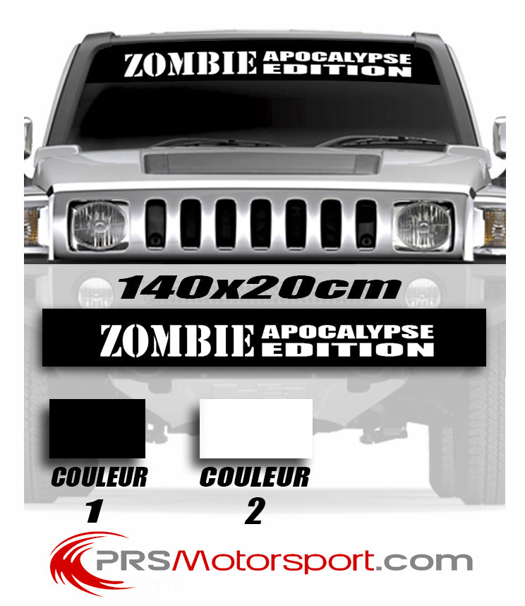 bande pare soleil hummer, autocollant pare brise zombie apocalypse edition.