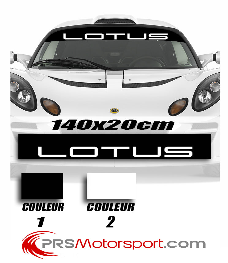 autocollant pare soleil, pare brise voiture Lotus.