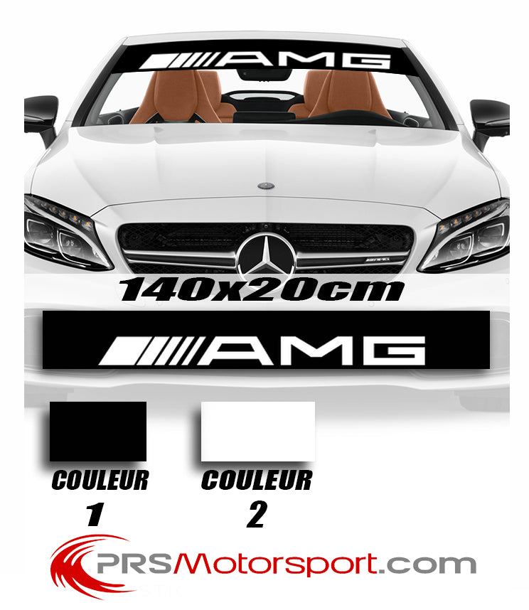 autocollant pare-brise voiture mercedes stickers AMG.