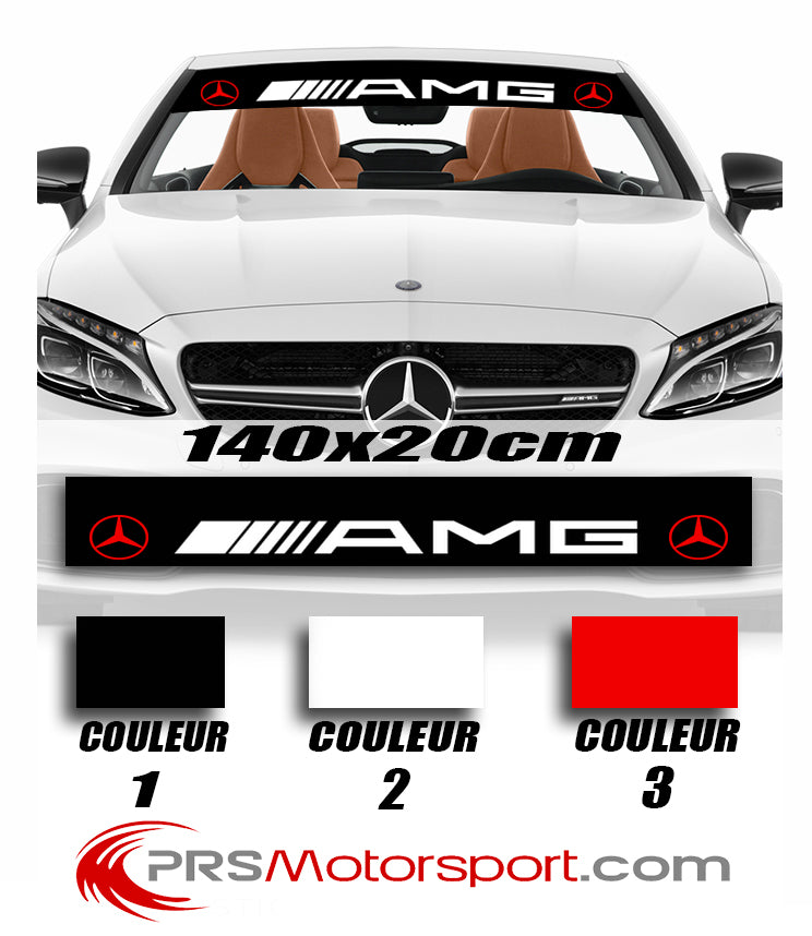 autocollant amg mercedes, stickers pare-brise voiture.