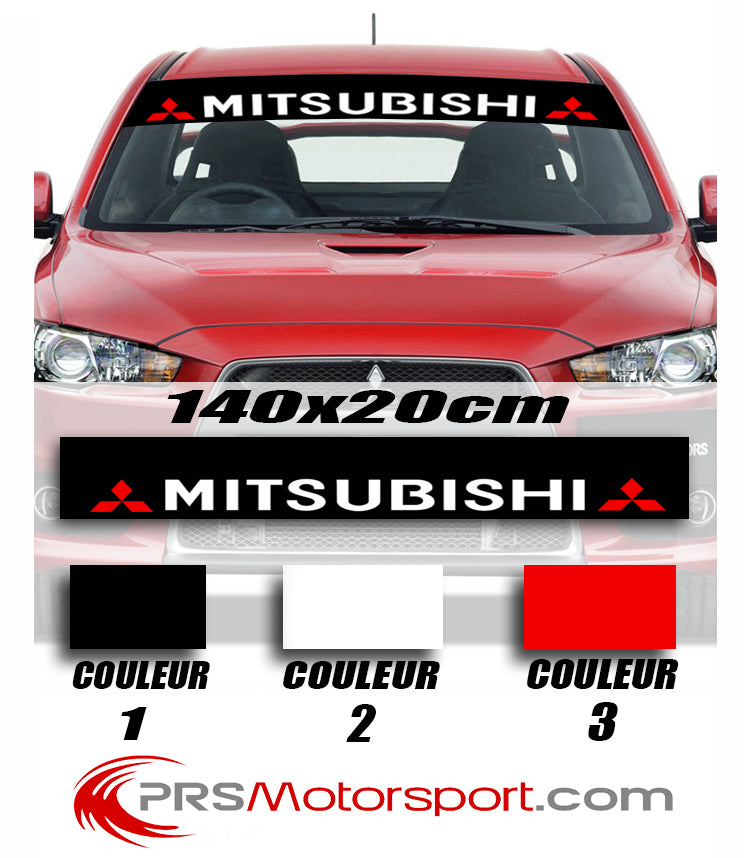 bandeau pare brise mitsubishi, autocollant pare soleil.