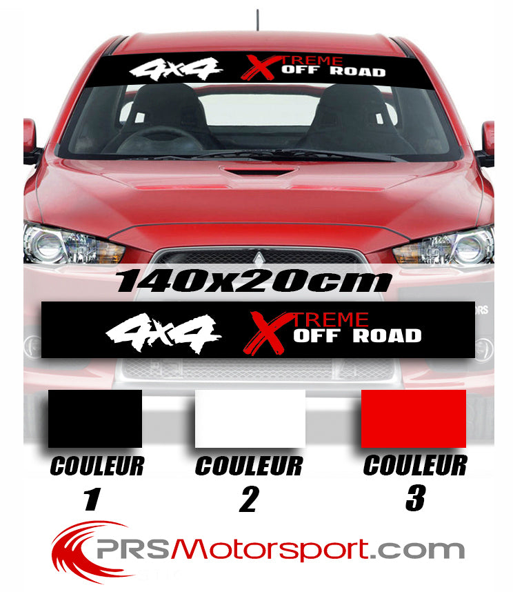 bandeau pare soleil 4x4 xtreme off road, autocollant pare brise voiture.