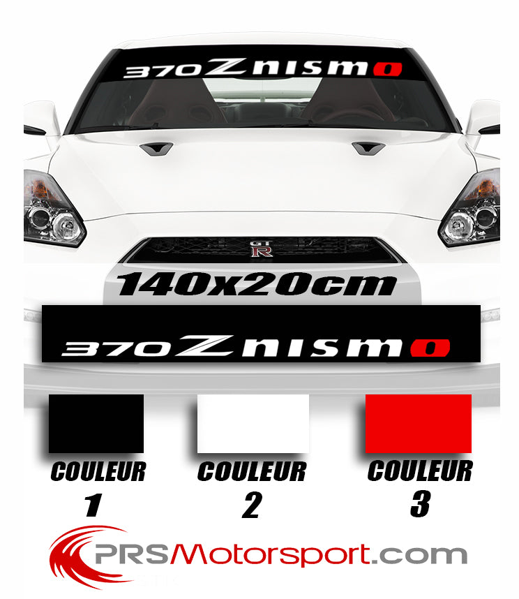autocollant pare brise nissan 370Z, stickers nismo pare-soleil.