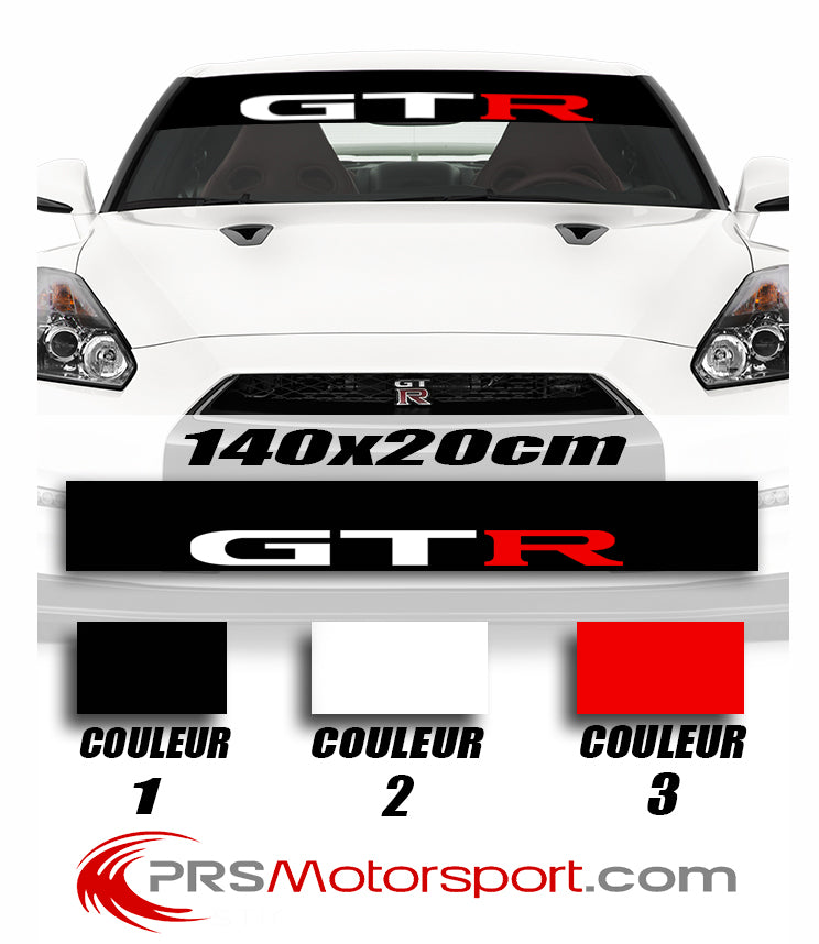 autocollant pare brise nissan GTR, stickers bande pare soleil