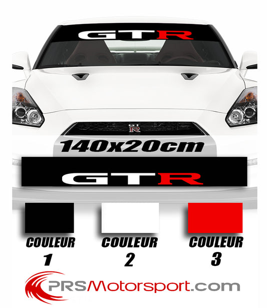 autocollant pare brise nissan GTR, stickers bande pare soleil