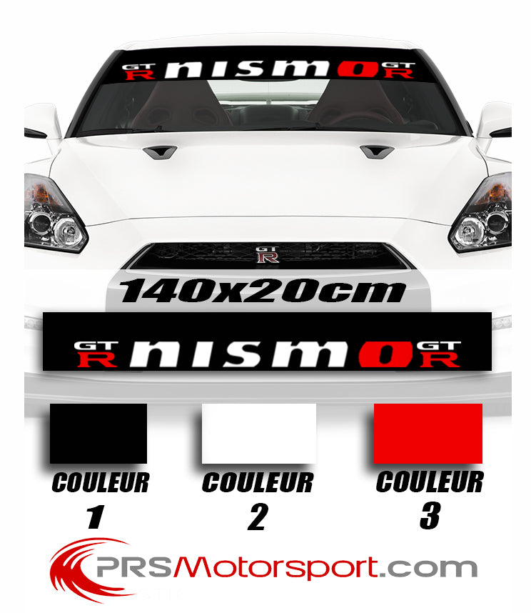 autocollant pare brise voiture nissan GTR, stickers pare soleil nismo.