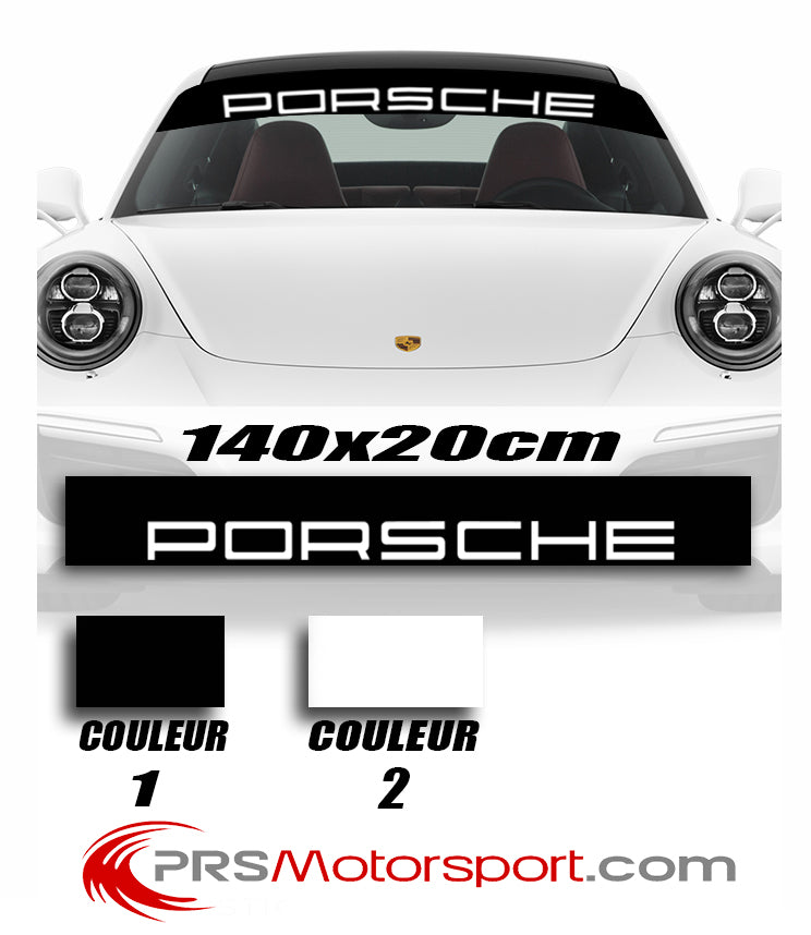 autocollant pare-brise porsche, stickers pare-soleil voiture.