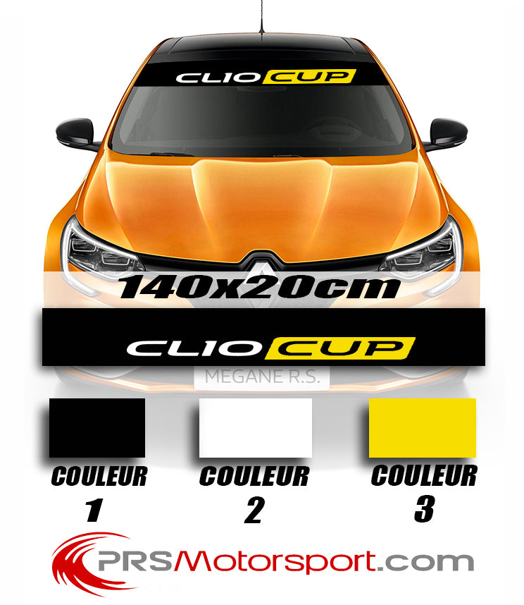 autocollant pare-brise voiture renault clio CUP, stickers pare-soleil.