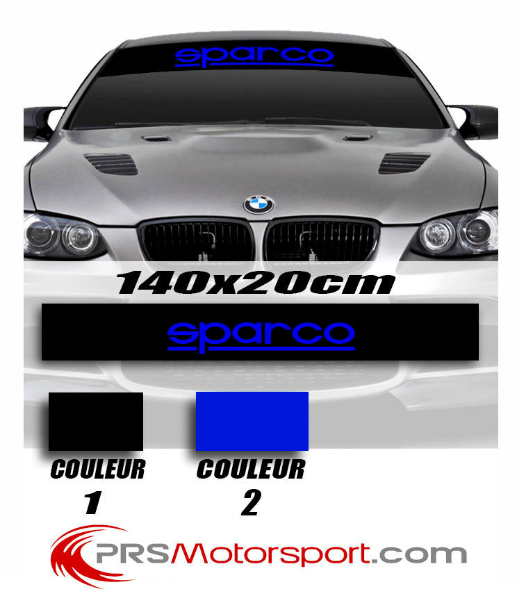 stickers pare-brise pare soleil sparco. Autocollant voiture.