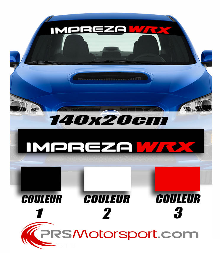 autocollant voiture subaru wrx impreza, stickers pare-brise bandeau pare soleil.