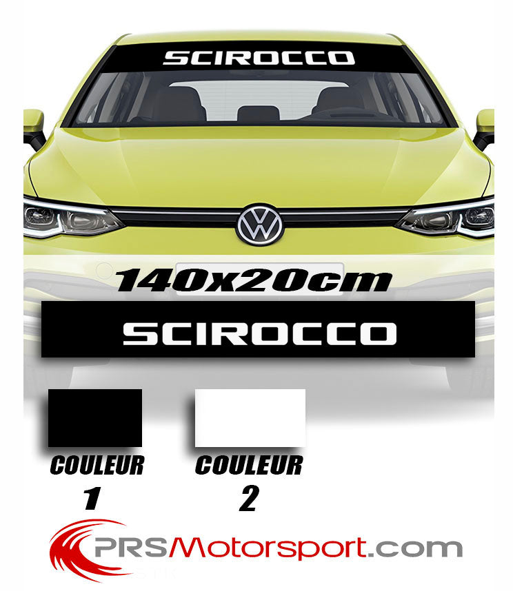 Bande pare-soleil autocollant Volkswagen VW Scirocco.