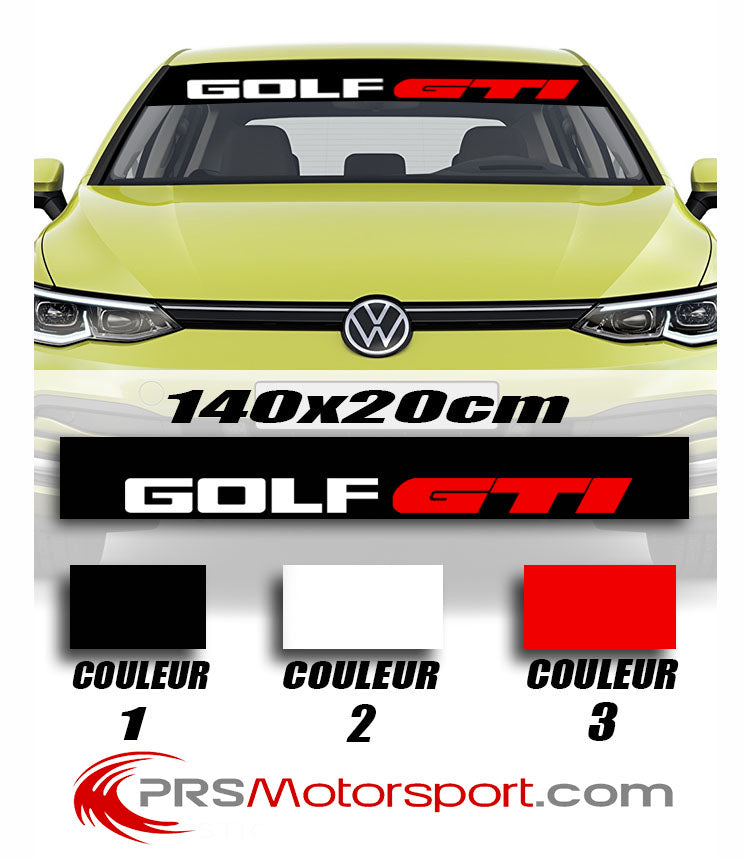 autocollant pare soleil volkswagen GTI golf, stickers pare brise voiture.