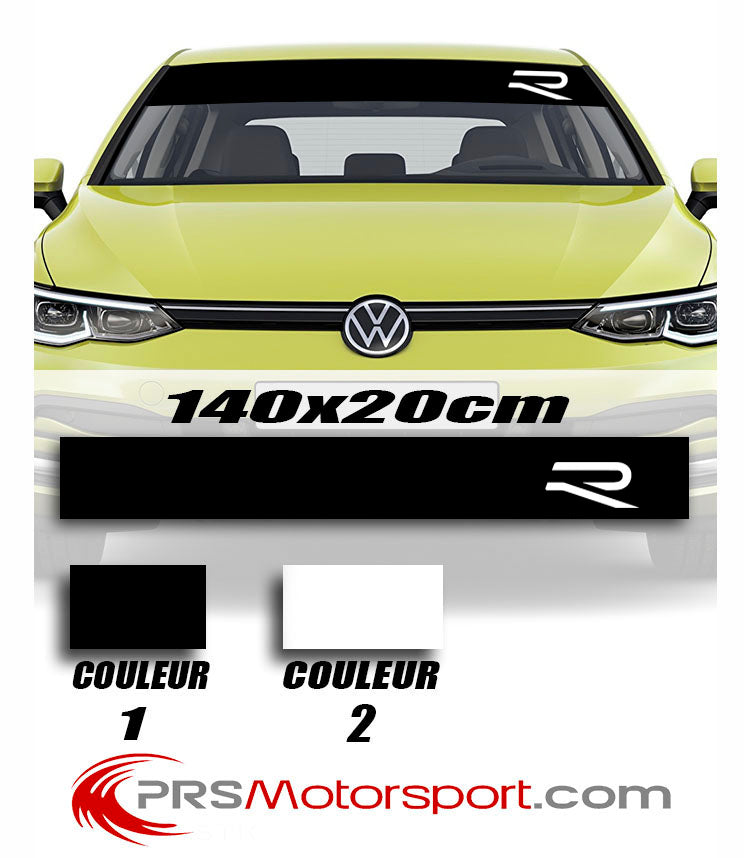 Autocollant pare-brise Volkswagen R stickers pare-soleil voiture.