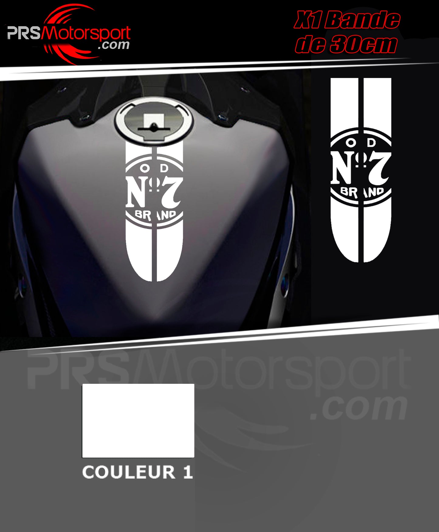 autocollant moto réservoir jack daniel's, stickers bande.