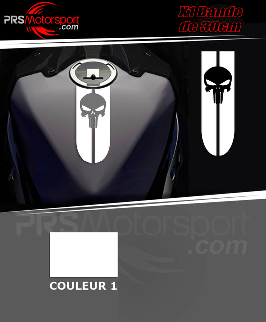 autocollant moto punisher, stickers bande réservoir moto.