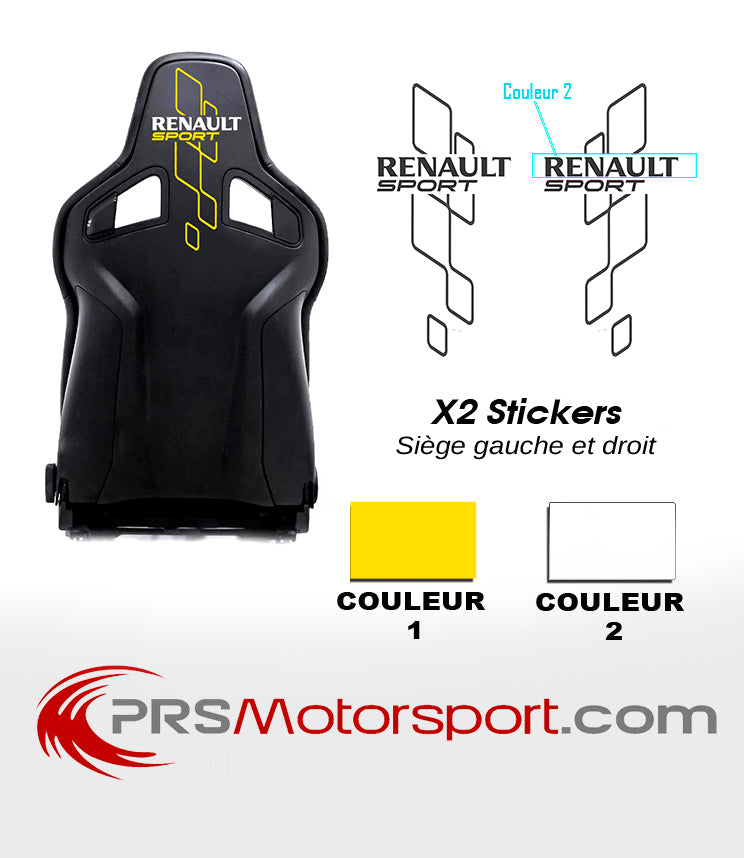 Autocollant siège baquet RECARO Renault sport.