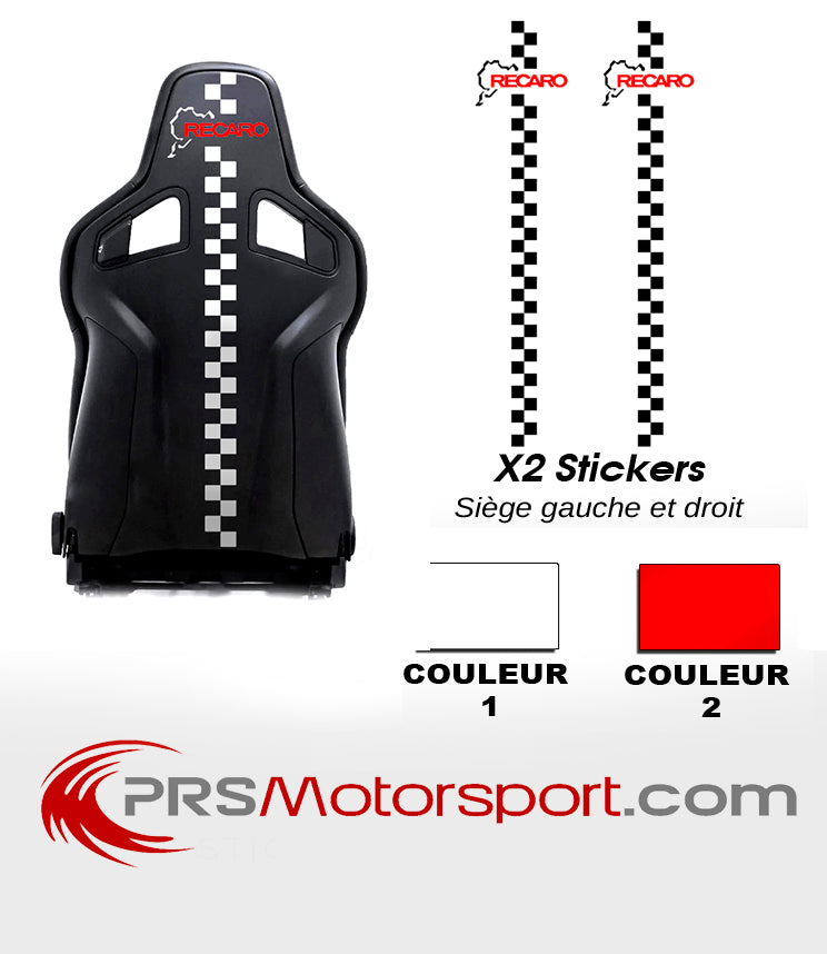 Autocollant RECARO NURBURGRING pour siège baquet, stickers coque de siège voiture.