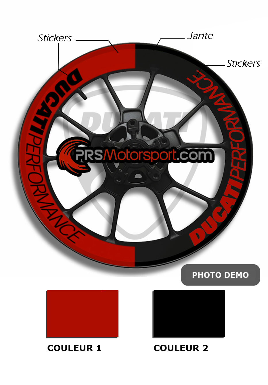 stickers jante bi ton ducati