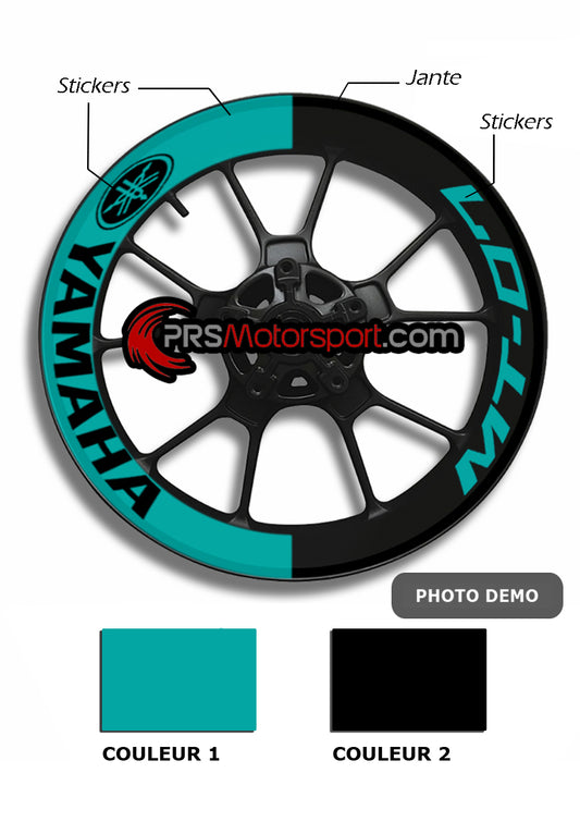kit deco jante yamaha MT07, stickers moto.