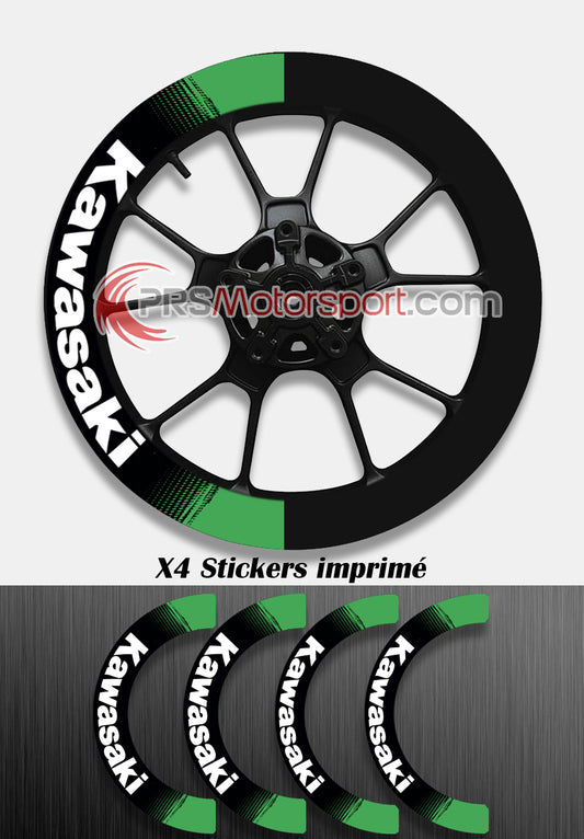 kit déco jante x wrap kawasaki. Stickers jante moto.