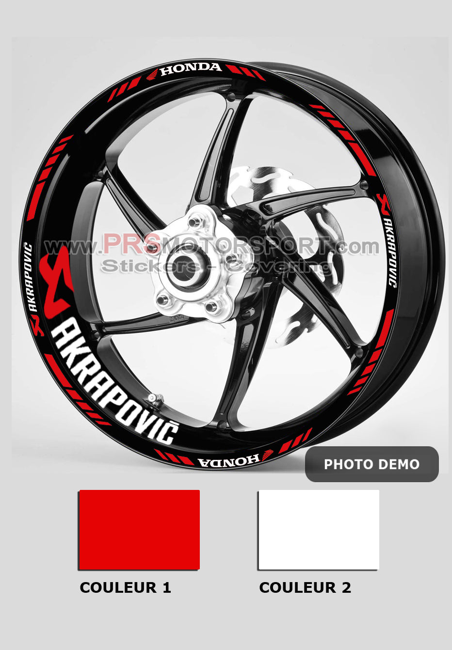 KIT déco jante HONDA AKRAPOVIC
