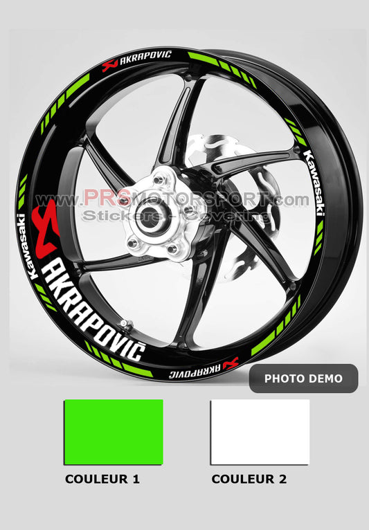 KIT déco jante KAWASAKI AKRAPOVIC